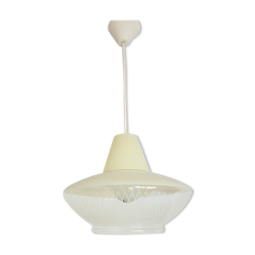 Suspension vintage en verre vers 1960