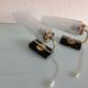 Pair of brass sconces and tulip glass 60