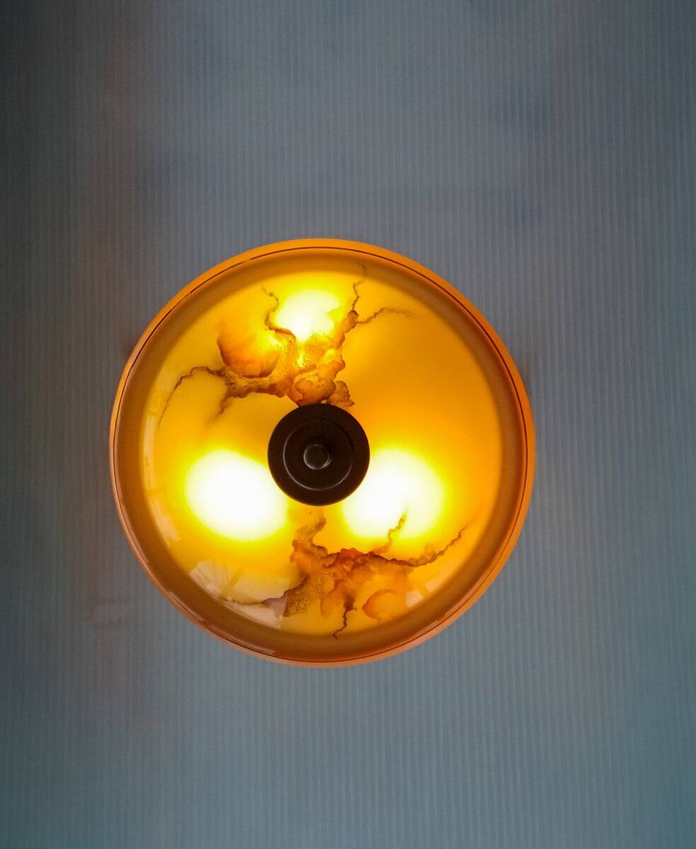 Scandinavian Art Deco glass pendant light, 1930s