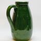 Pottery pitcher carafe terracotta green glazed ceramic