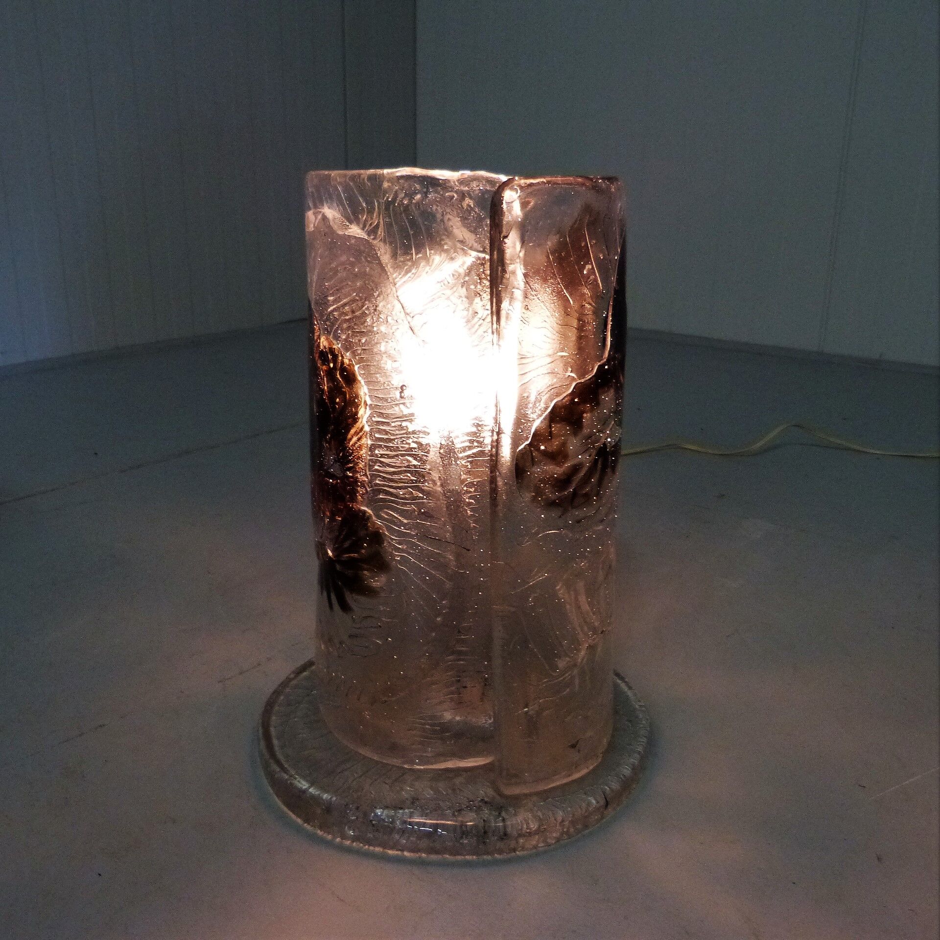 Lampe de table en verre par Mazzega, Italie