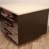 Raymond Loewy's vintage bedside table for Doubinsky Frères, 1970