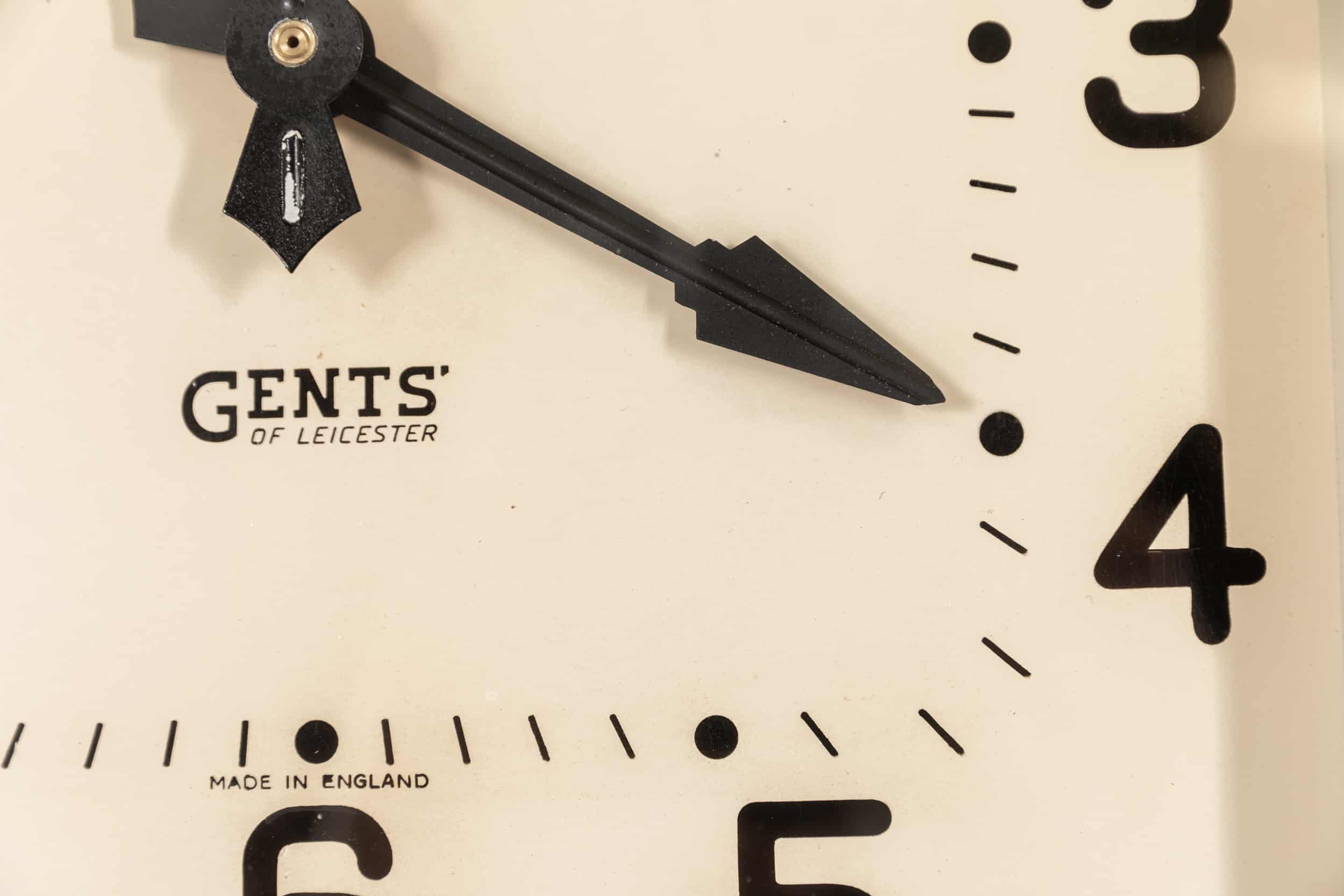 Square Gents of Leicester Clock