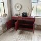 Red lacquered enfilade 1970 160cm