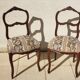 2 antique Louis XV style walnut chairs