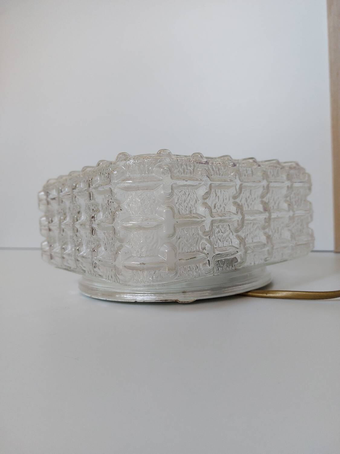 Plafonnier applique verre minimaliste 1970/ 1980