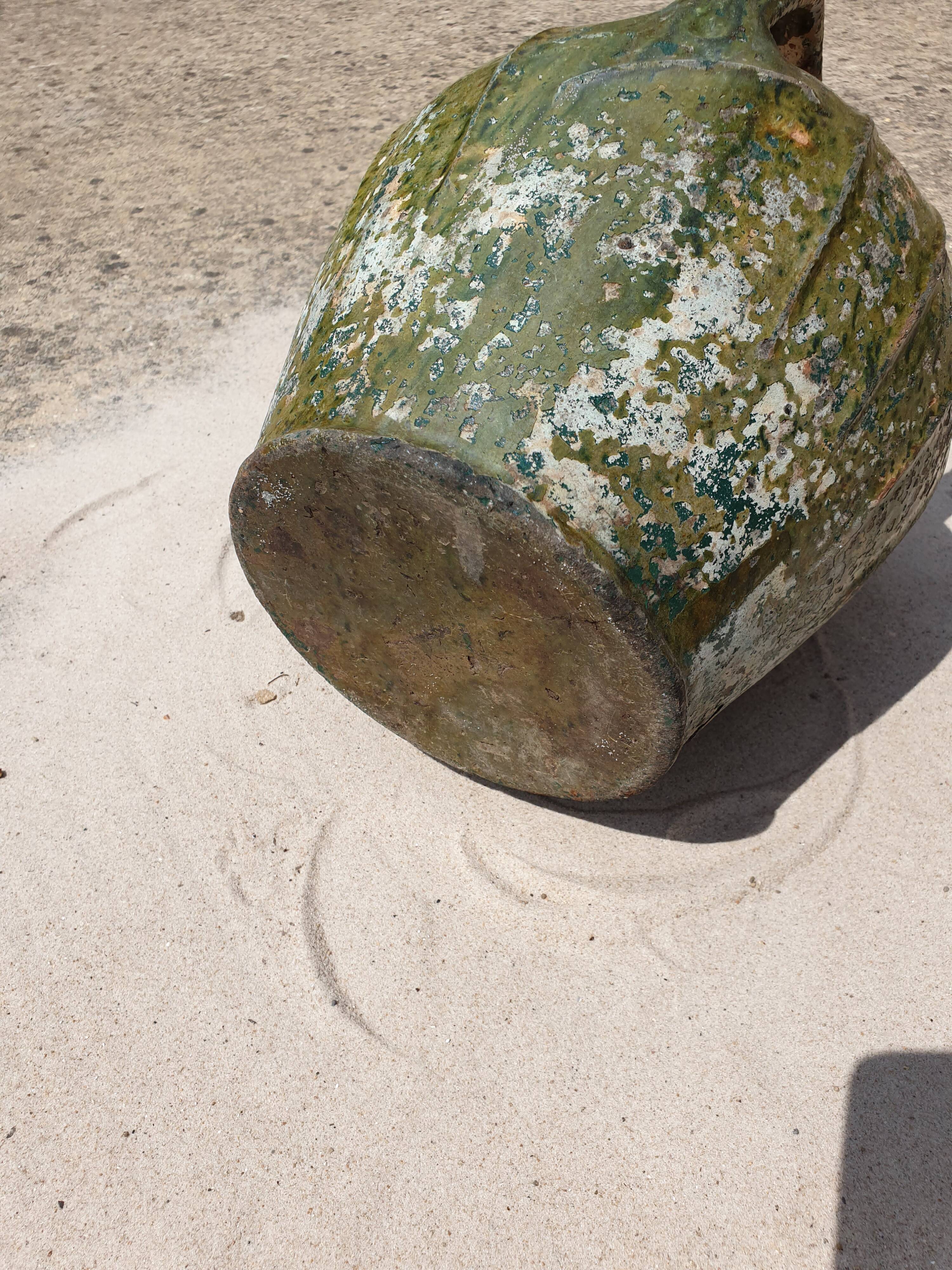 Dig jug pottery vase ancient terracotta green