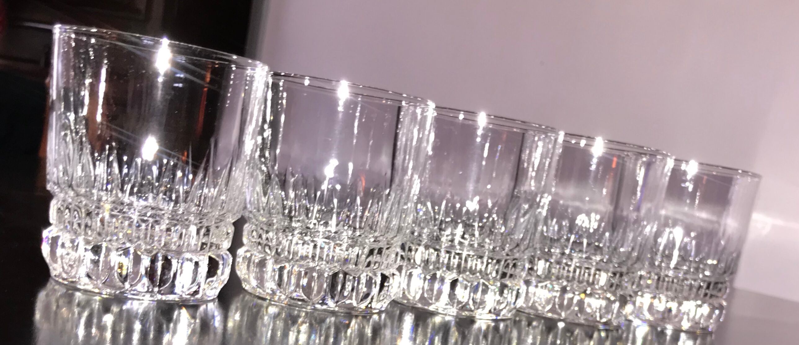 Series of 5 whiskey glasses
