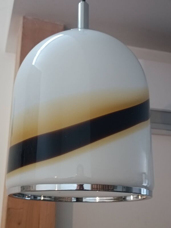 Lampe suspendue verre de Murano 1970s