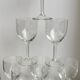 Set of 10 wine glasses engraved 50s-60s