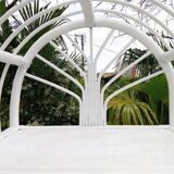 White rattan shelf