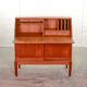 Danish Teak Writing Desk Cabinet by H.W. Klein for Bramin. Germany, 1960s