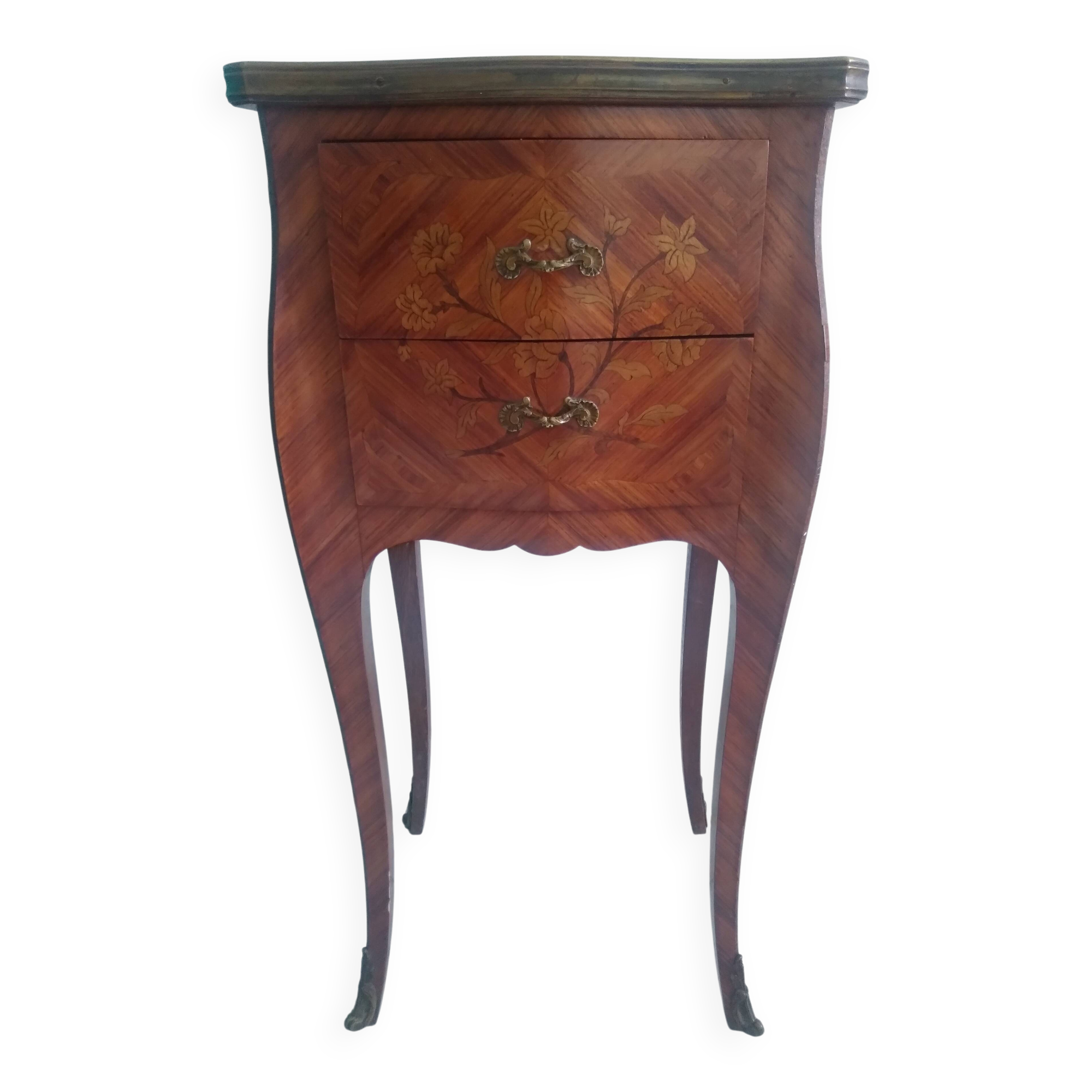 Louis XV marquetry bedside table