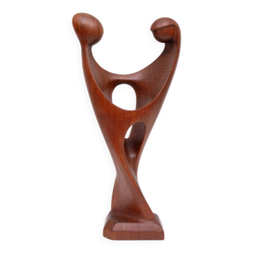 Sculpture en teck de Simon Randers, Danemark, années 1960