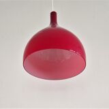 Red Murano glass pendant lamp by Paulo Venini for Venini, Italy 1960's