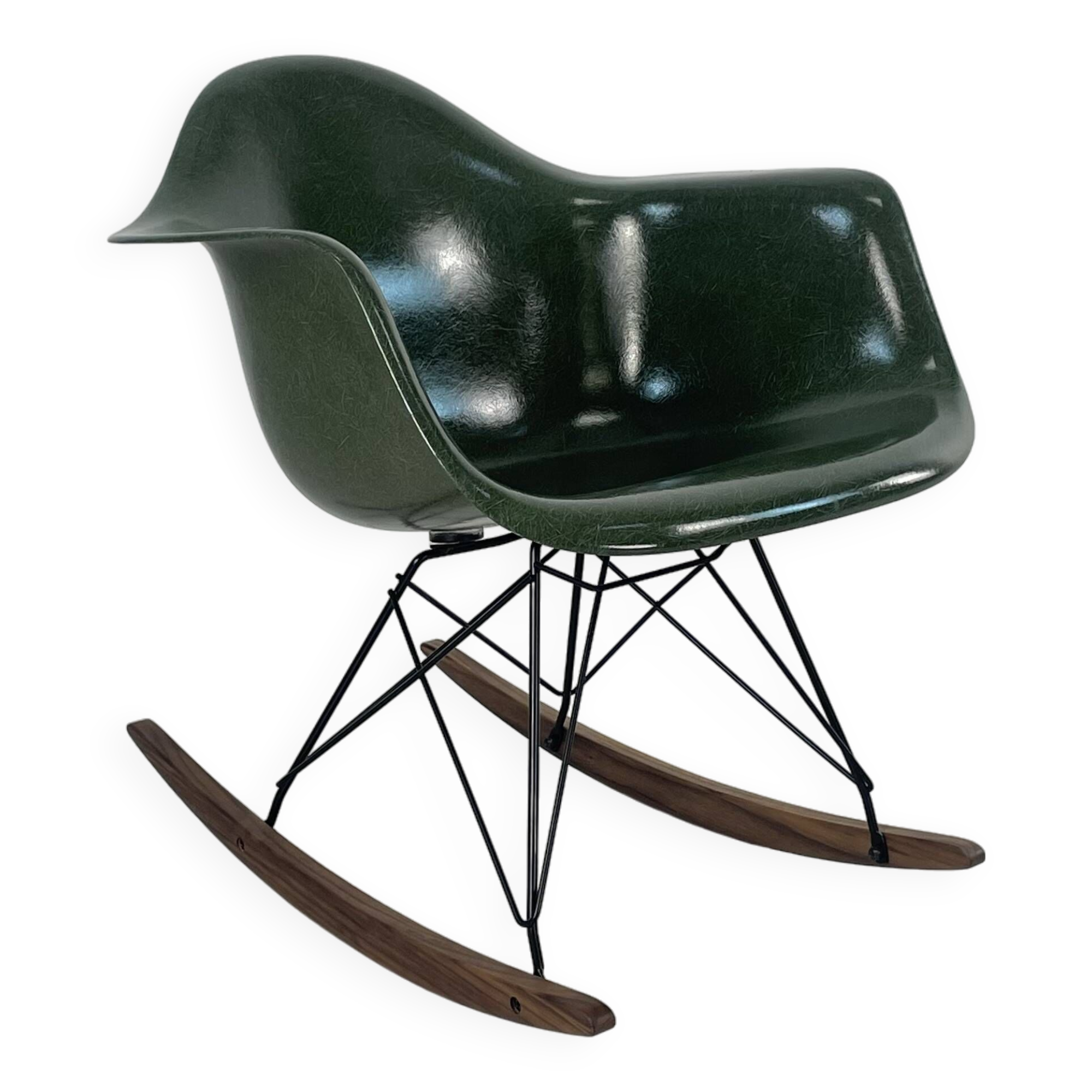 Eames Herman Miller 1950s RAR rocking chair in dark olive green