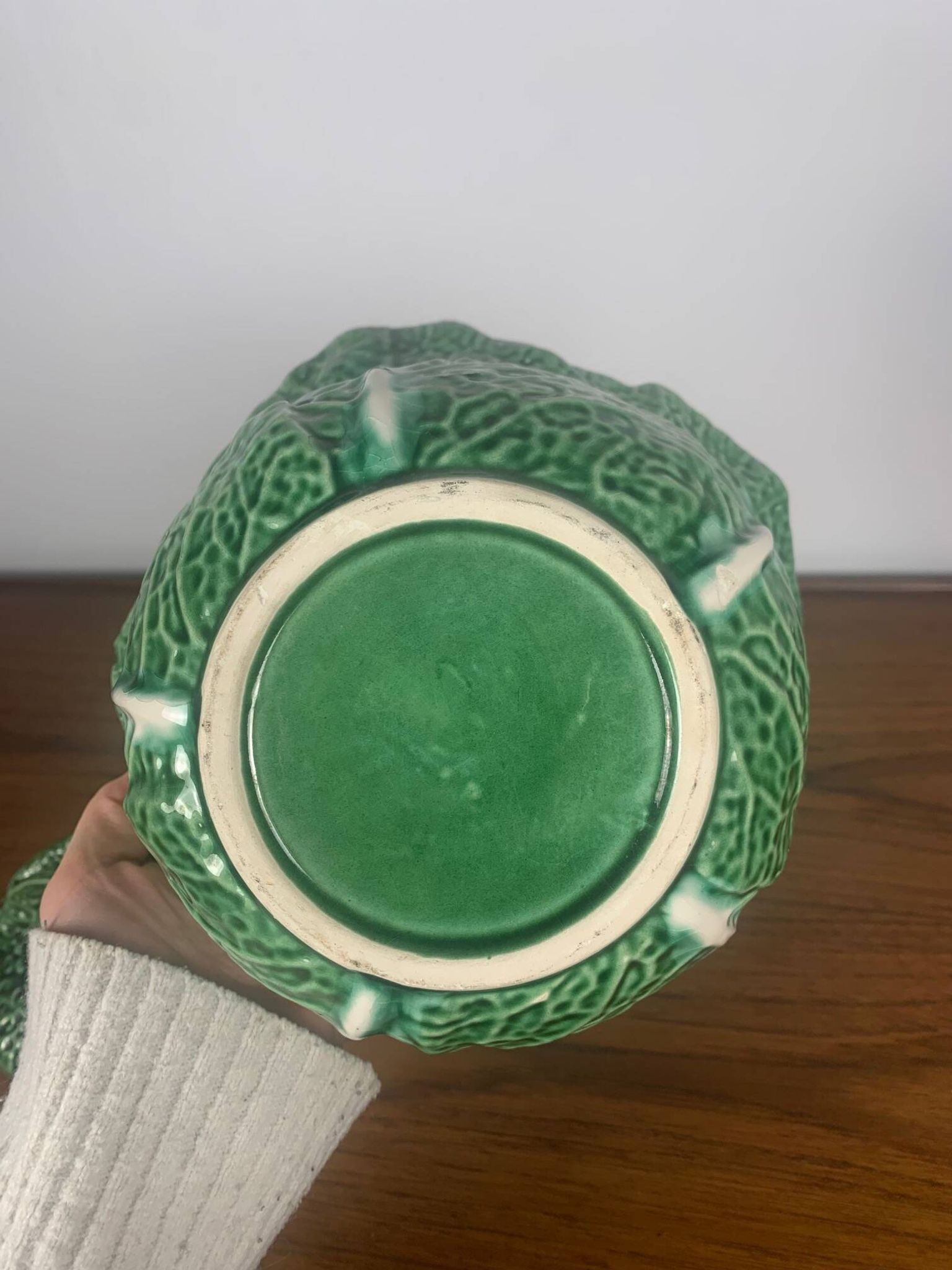 Soupière chou vert en céramique, 1970/80