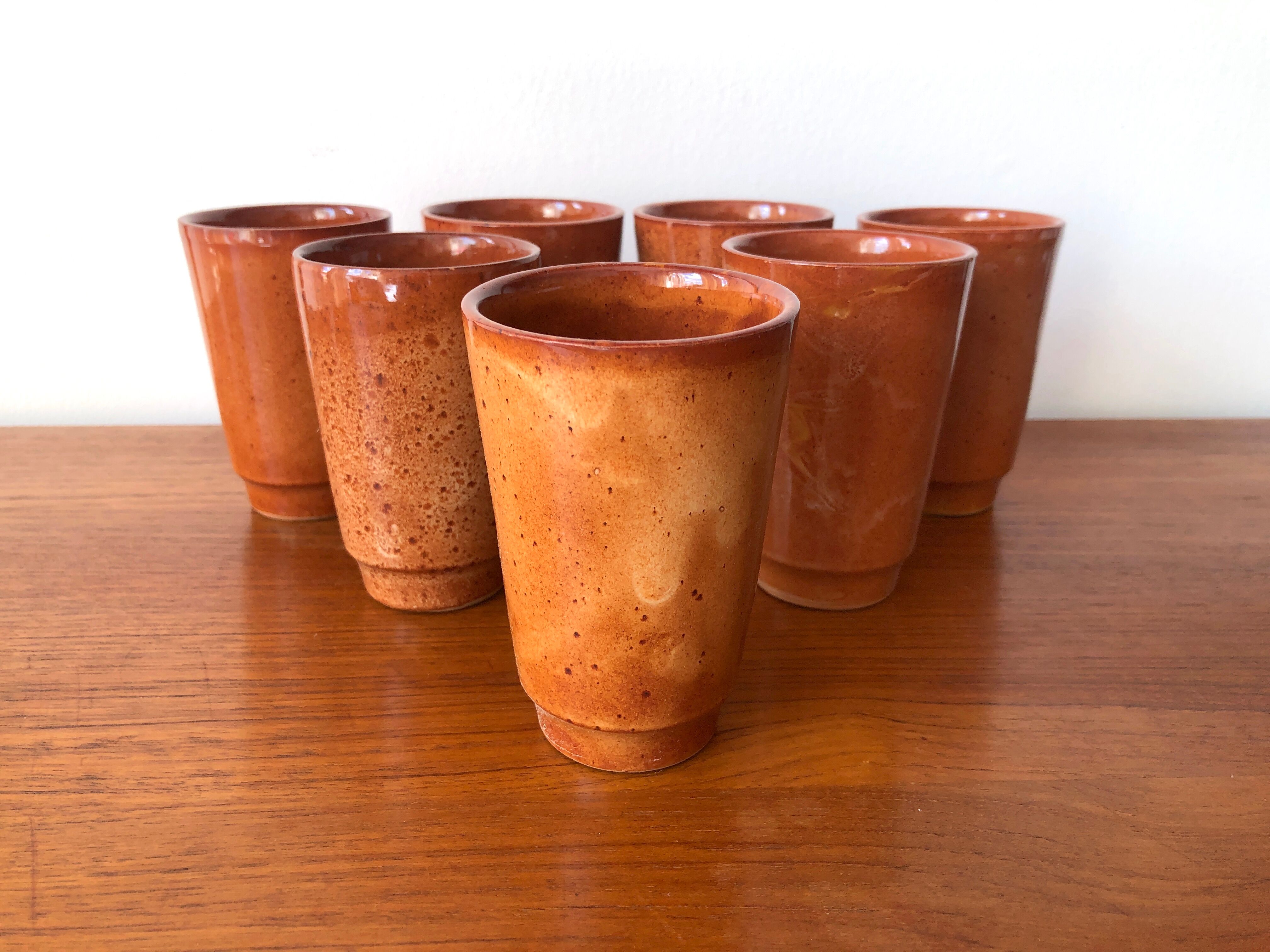Digoin cups in glazed stoneware