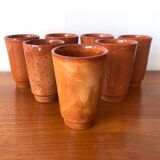 Digoin cups in glazed stoneware