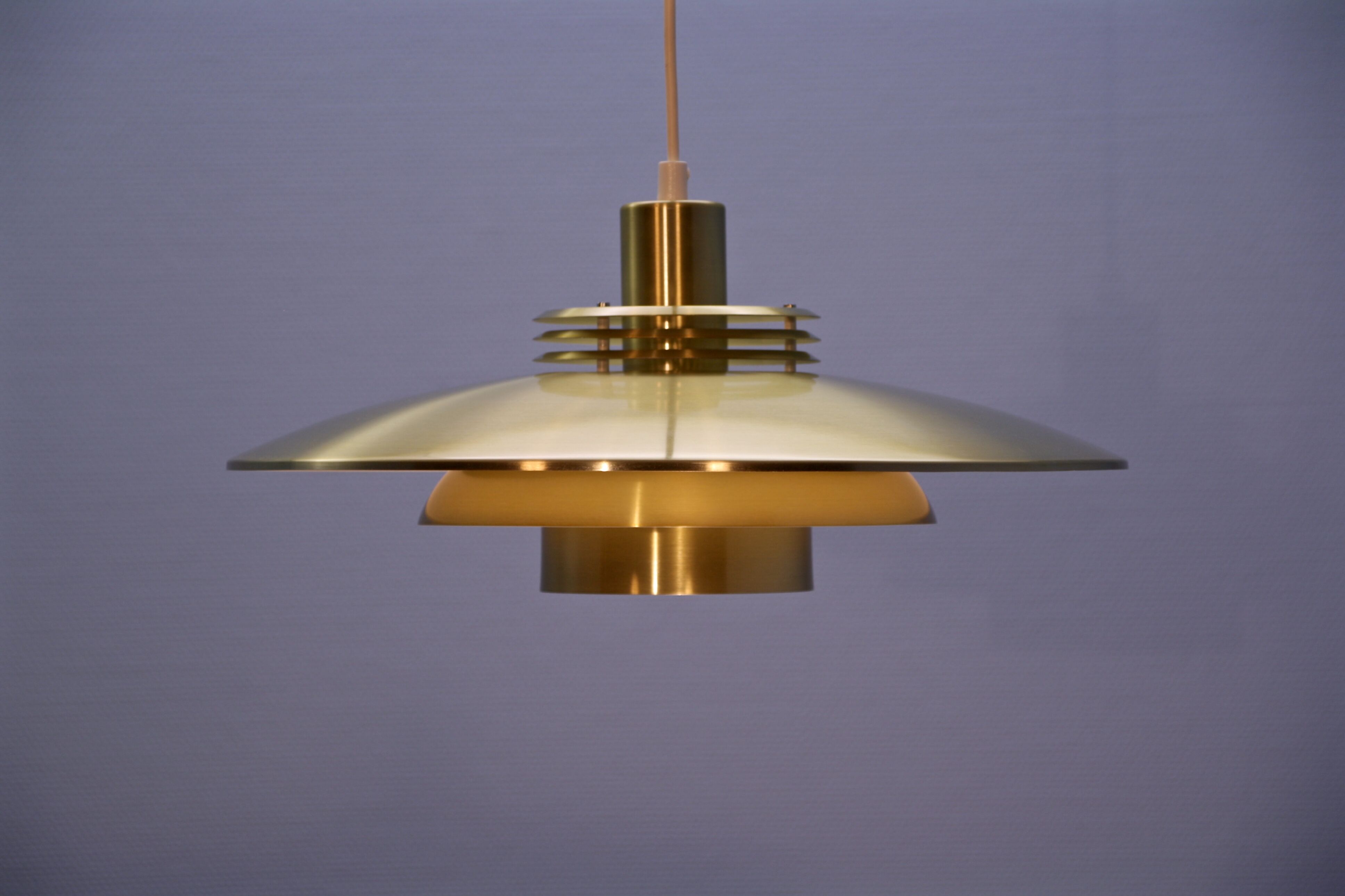 Danish hanging lamp in brass, 1970s