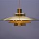 Danish hanging lamp in brass, 1970s