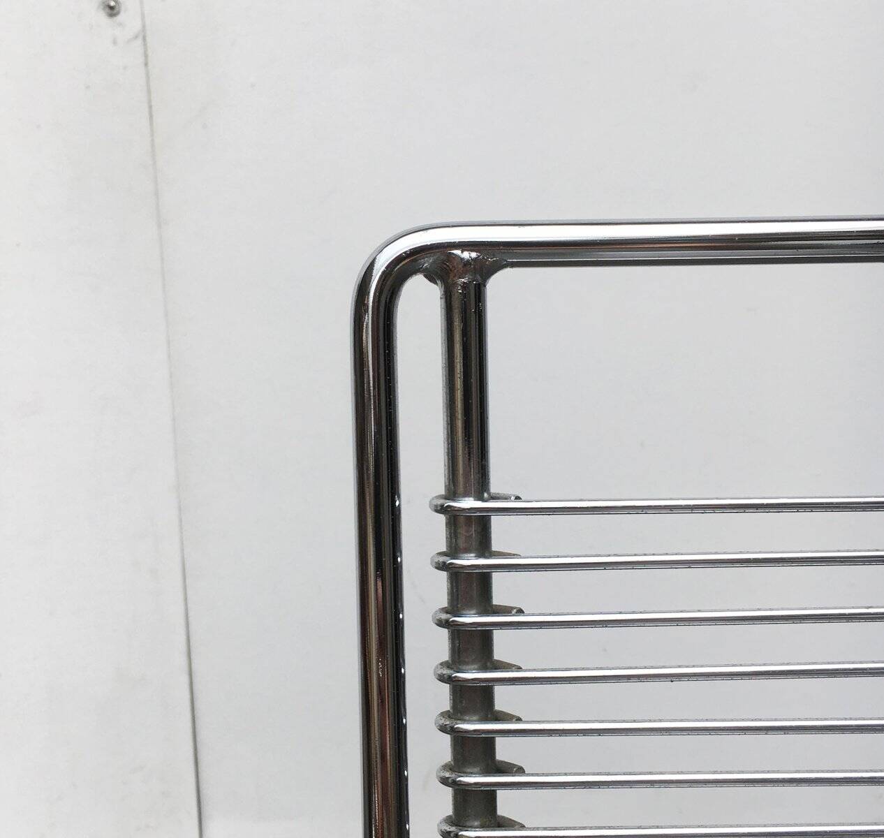 Vintage German Kreuzschwinger lounge chair by Till Behrens for Meyer Stahlmöbel, 1980s.