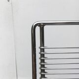 Vintage German Kreuzschwinger lounge chair by Till Behrens for Meyer Stahlmöbel, 1980s.