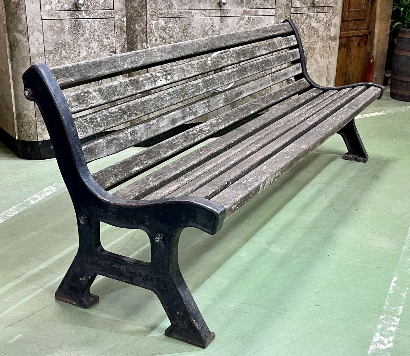 Public garden bench from the 50s