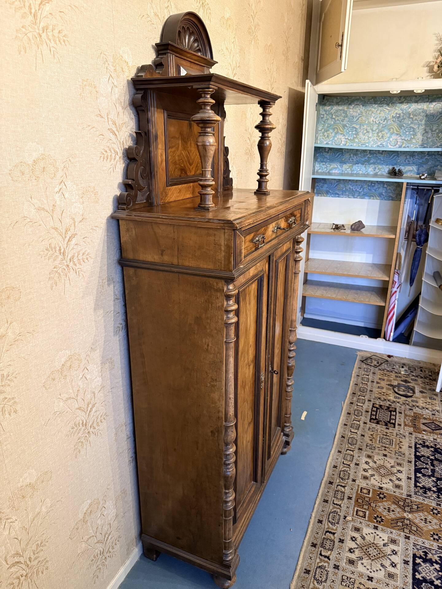 Antique walnut wardrobe Napoleon III – 19th century
