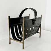Porte revue en cuir Français mid century