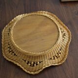 wicker and rope mirror