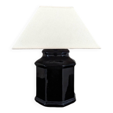 Lampe en céramique noire