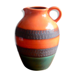 German ceramic orange vase from the 60s