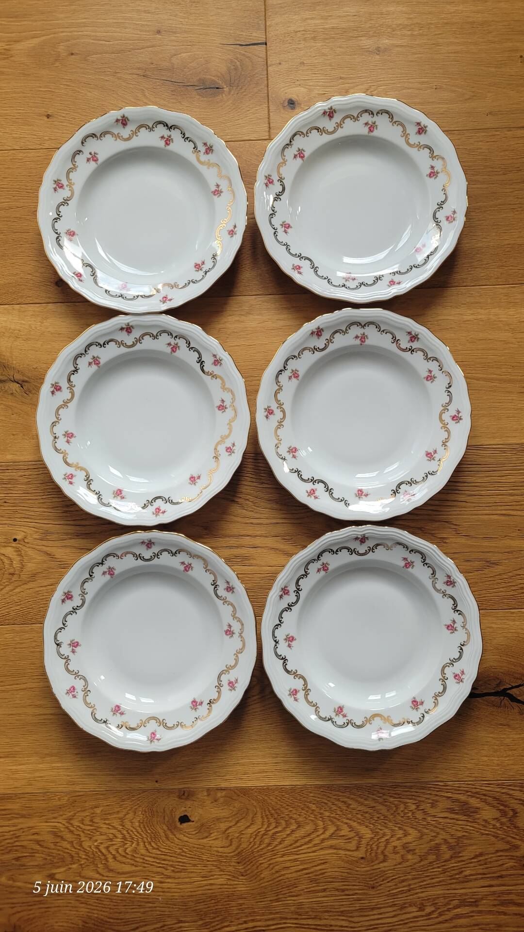 6 assiettes creuses Bavaria