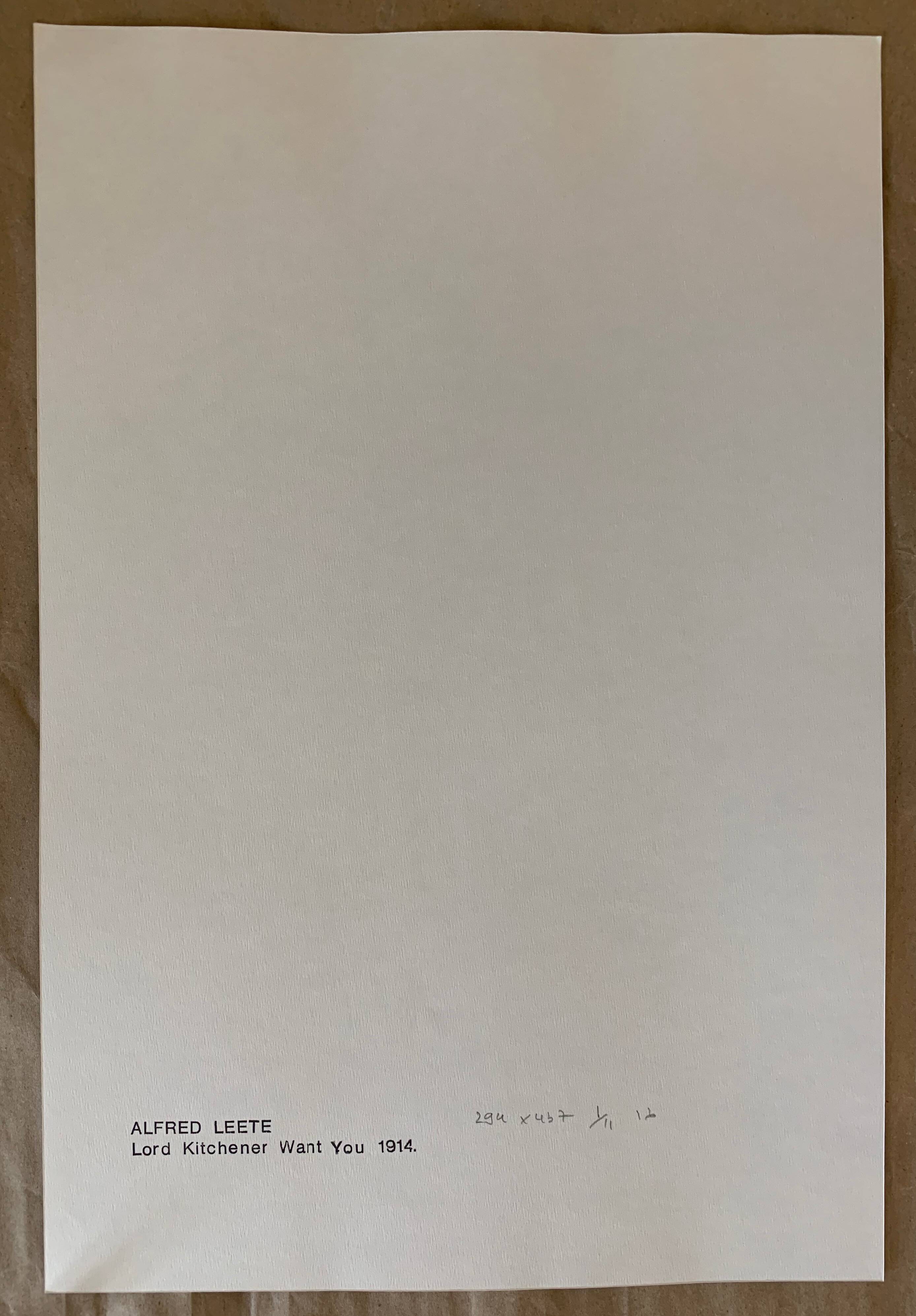 Print "Lord Kitchener Wants You" 1914 by artist Alfred Leete