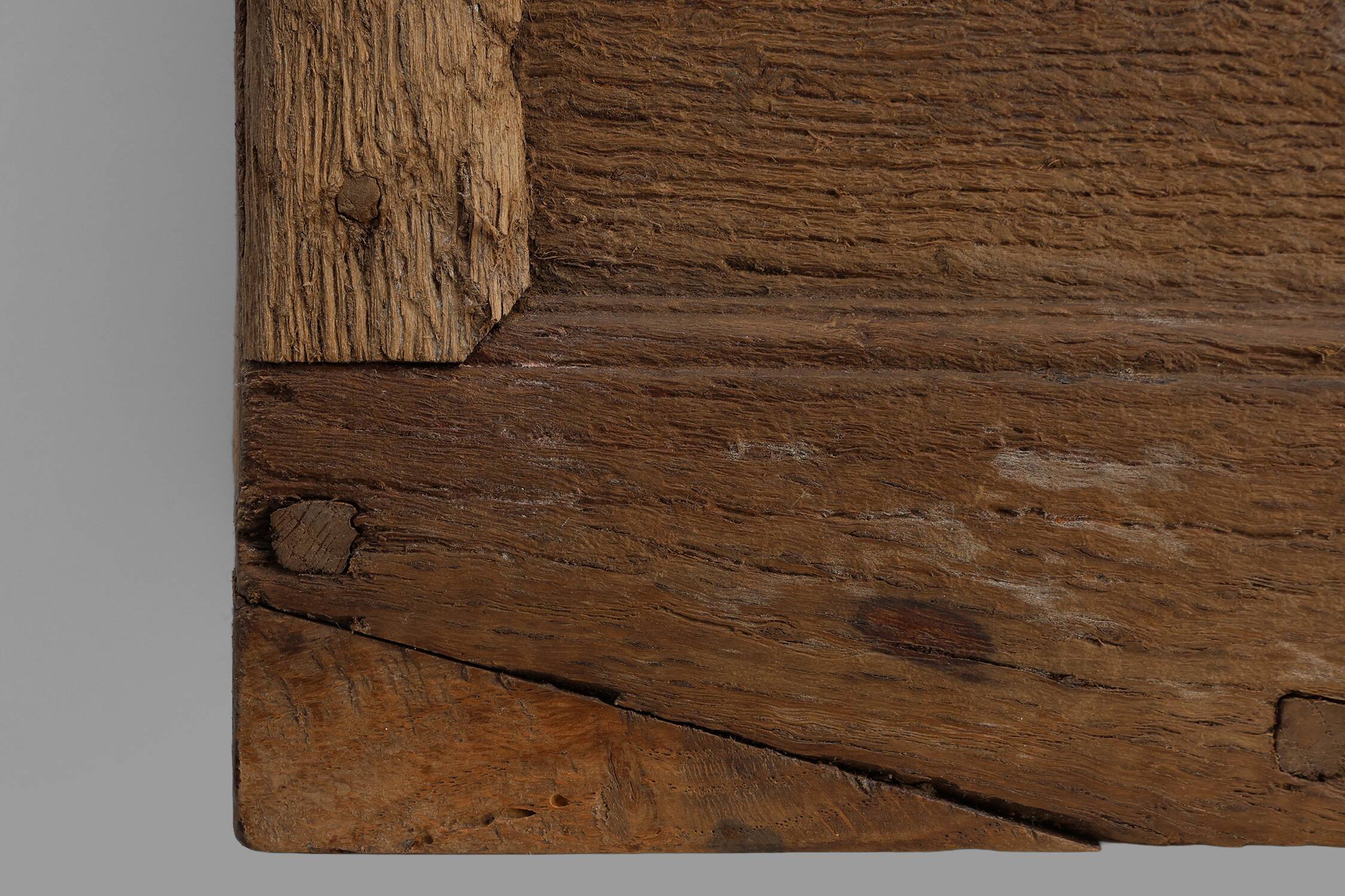 Antique French Oak Wall Salt Box, ca. 1850