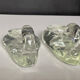 Set of 4 Schneider France crystal candle holders from the 1970s.