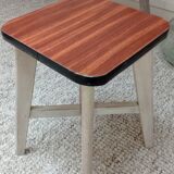 Wooden stool and formica