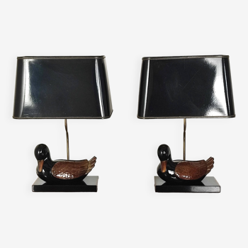 Paire de lampes "canards"