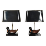 Pair of "duck" lamps
