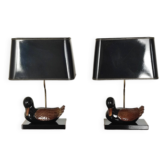 Paire de lampes "canards"