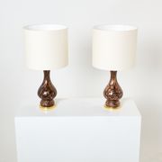 Pair of glass lamps Murano by Vincenzo Nason 1960