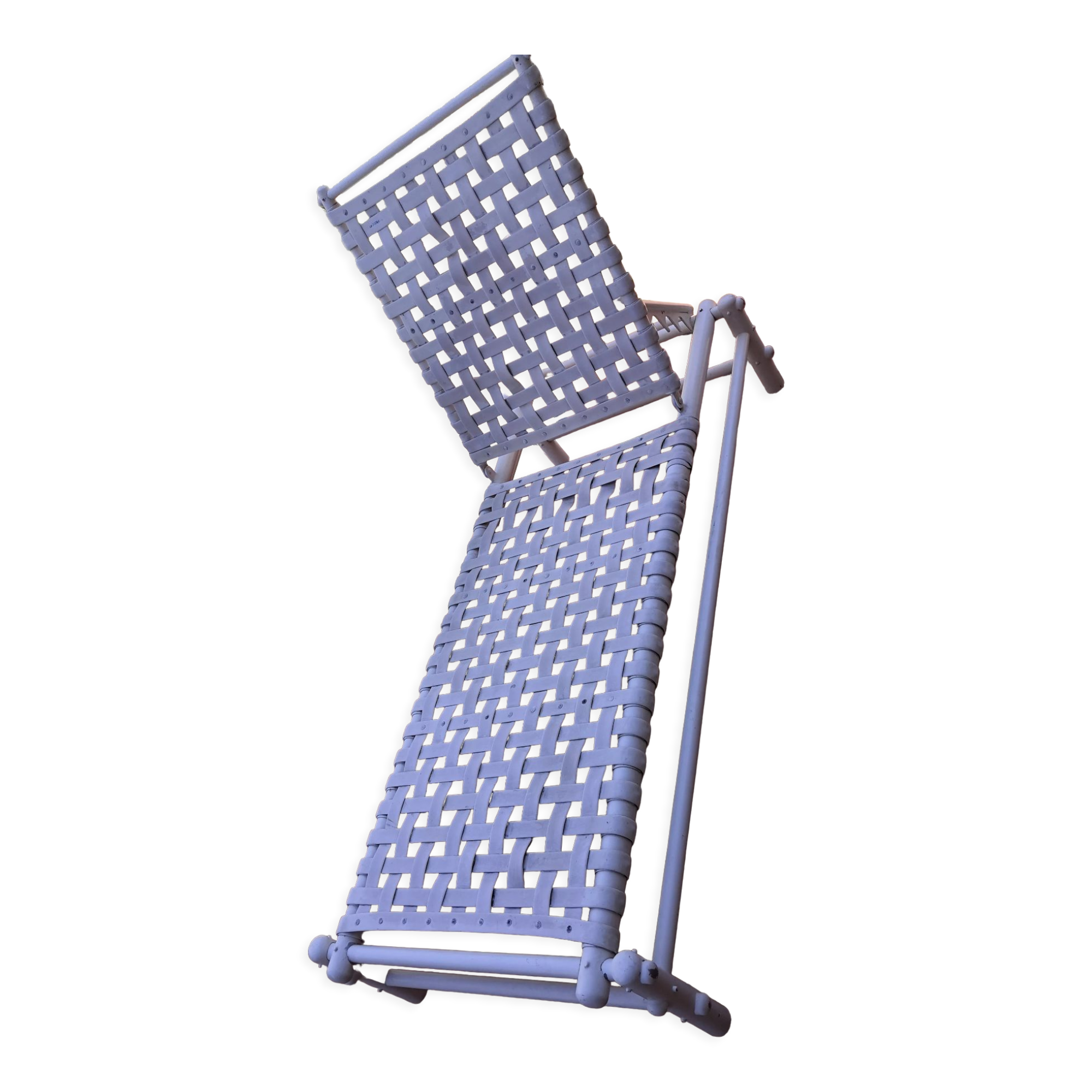 Vintage woven deckchair Triconfort 1980 France