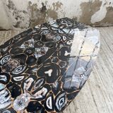 90s coffee table with Agate stone effect.