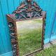 Carved wooden mirror, 19th century vintage.