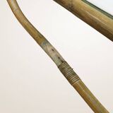 Pair of curved bamboo armchairs