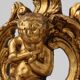 Louis XV Giltwood Ornament with Central Putto and C‑Scrolls, 18th Century