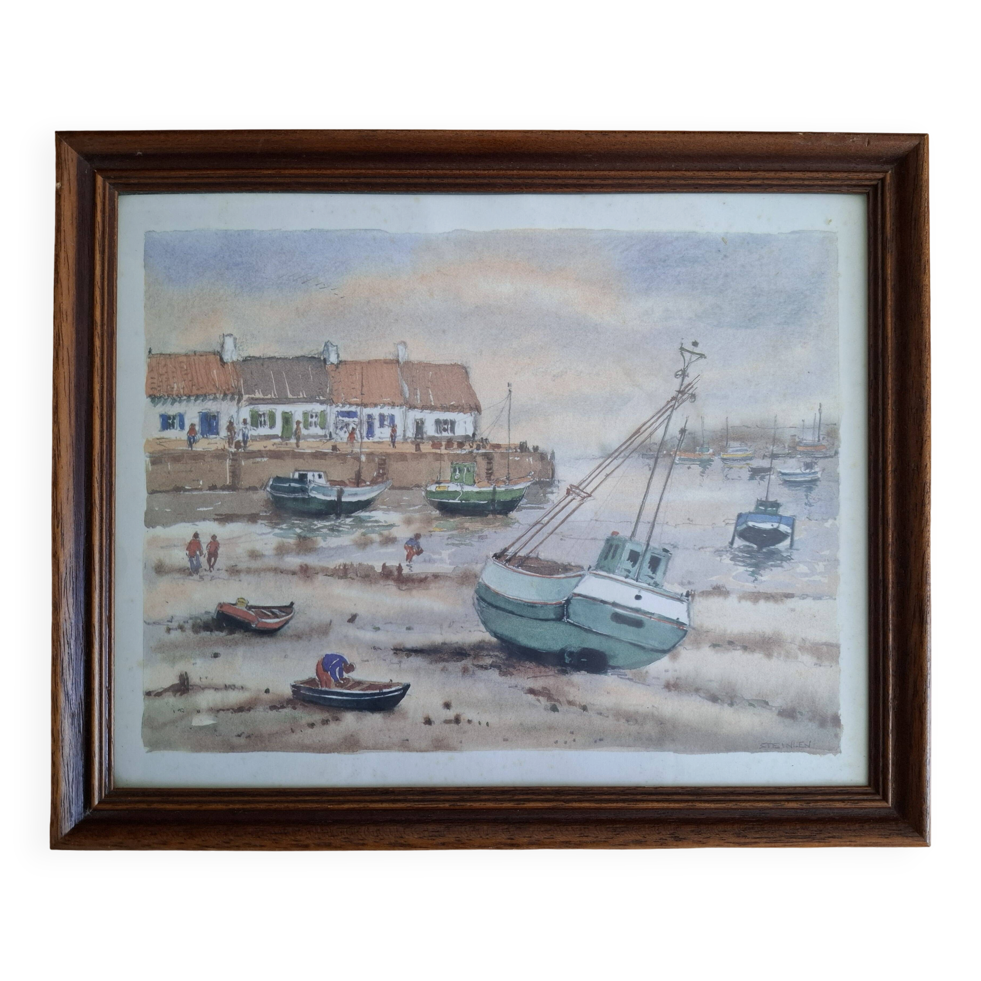Original watercolour by Steinlen