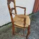 Provencal straw armchair in walnut