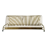 Vintage record holder in gold metal - for 50 vinyls